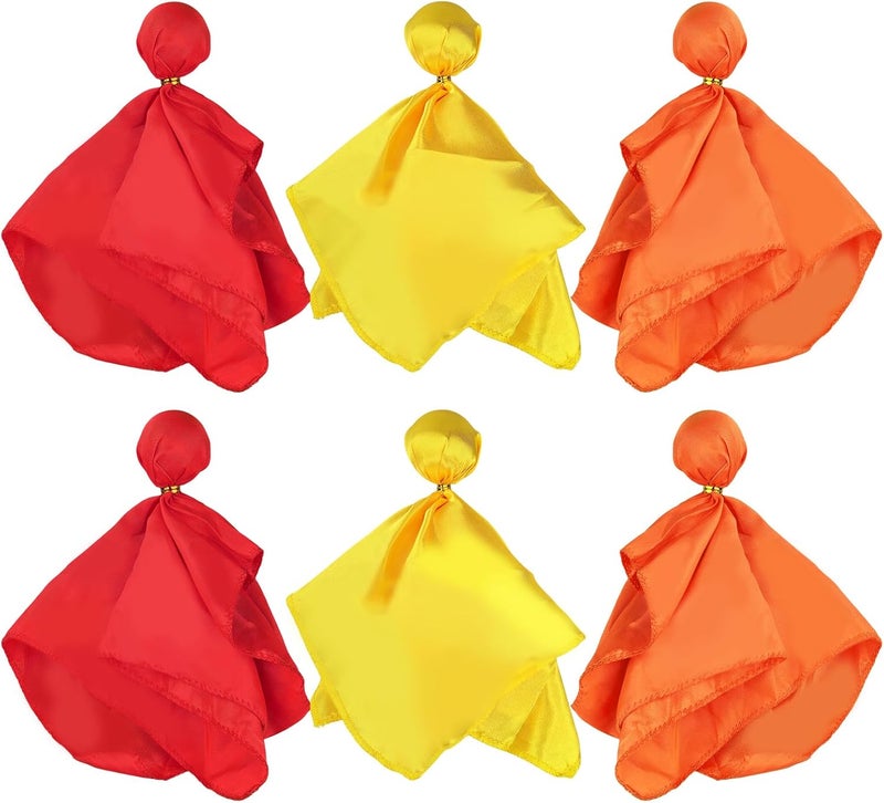 Flylin 6Pcs Football Penalty Flags, Soccer Tossing Flags Referee Props Sports Fan Tossing Flags, Challenge Flag Football Games Accessory for Football/Lacrosse(Red+Yellow+Orange) - Image 1